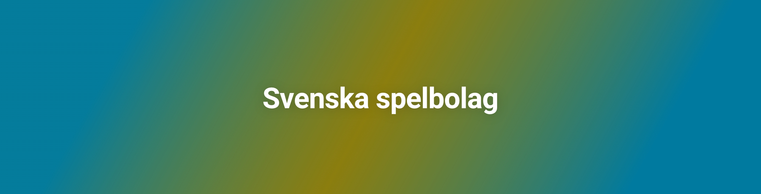 Svenska spelbolag